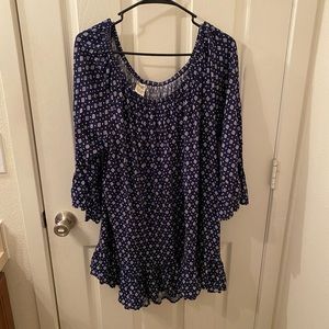 Terra and Sky navy blue blouse
